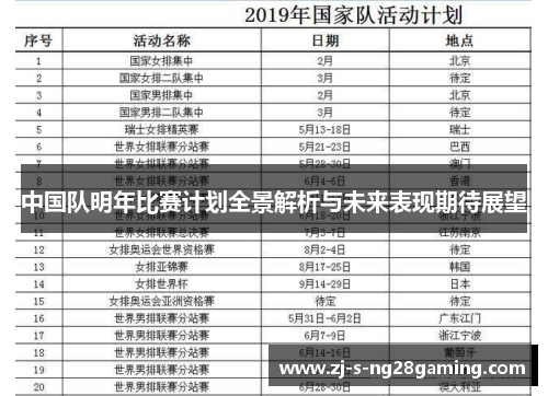 中国队明年比赛计划全景解析与未来表现期待展望